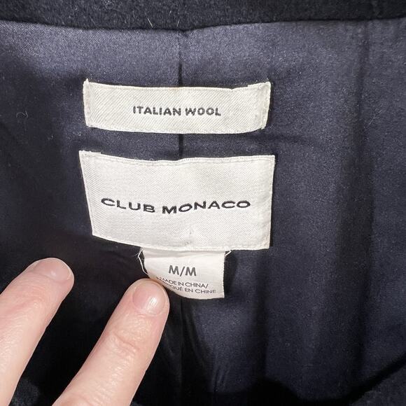 Club Monaco Women's Italian Wool Coat Size M Plaid Preppy Academiacore Timeless - Picture 4 of 10